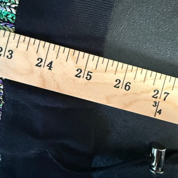 EXCLUSIVELY MISOOK NWOT S Knit Unique V Neck Button Down Cardigan W/Drawstrings - Picture 4 of 9